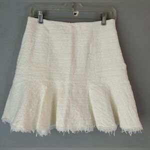 Rebecca Taylor cream Tweed skirt. Cotton. Size 6. Excellent condition